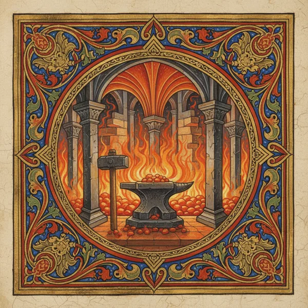 Dwarf Name Generator: illuminated chapter medallion