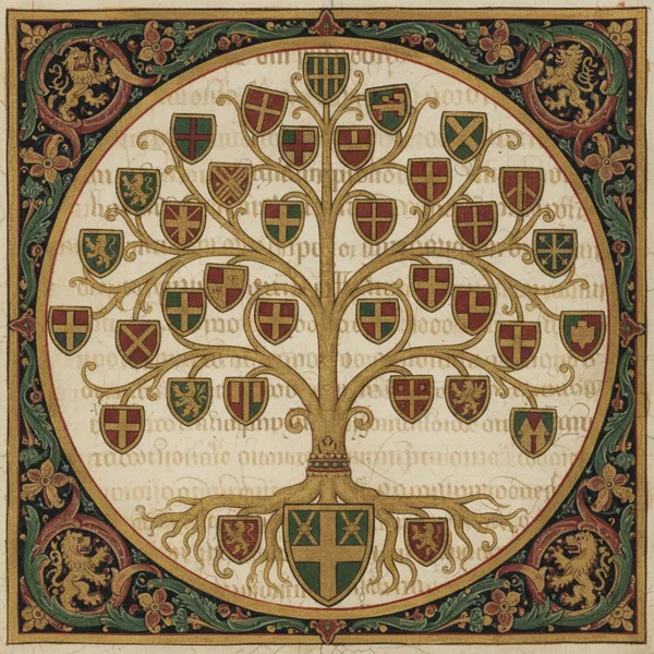 Fantasy Last Name Generator: illuminated chapter medallion