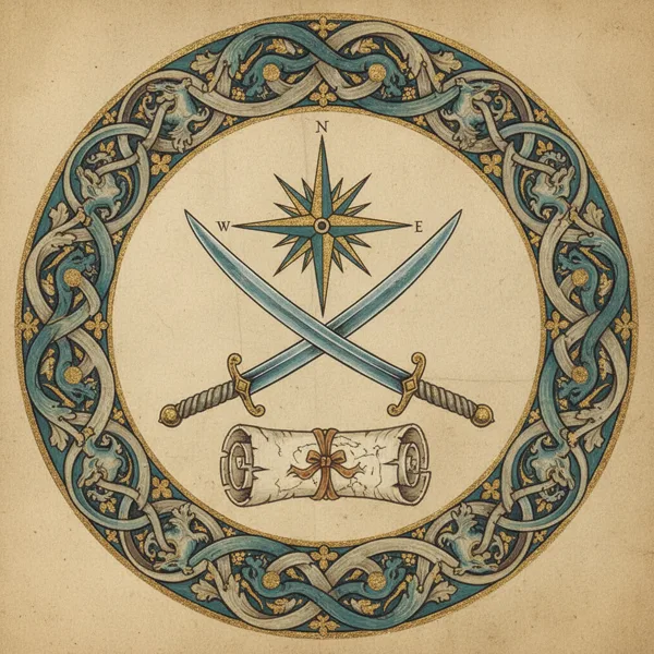 Pirate Name Generator: illuminated chapter medallion
