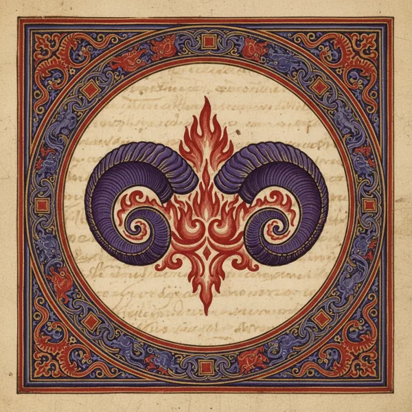 Tiefling Name Generator: illuminated chapter medallion