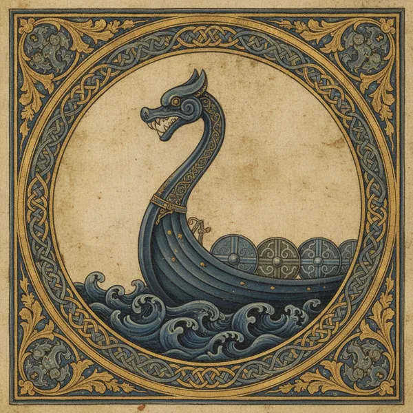 Viking Name Generator: illuminated chapter medallion